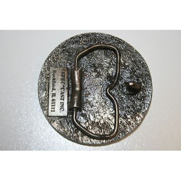 Vintage Solid Brass Mid West Corvette MWC LOGO Vette Chevy Belt Buckle RARE - Picture 2 of 6